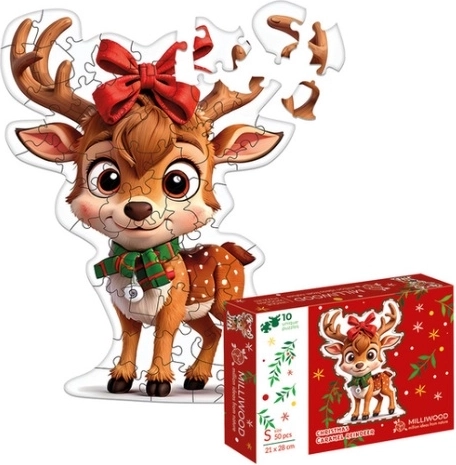 Puzzle en bois Le petit renne caramel