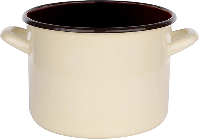 Casserole émaillée Silesia 3,3 l 18 cm crème avec intérieur foncé