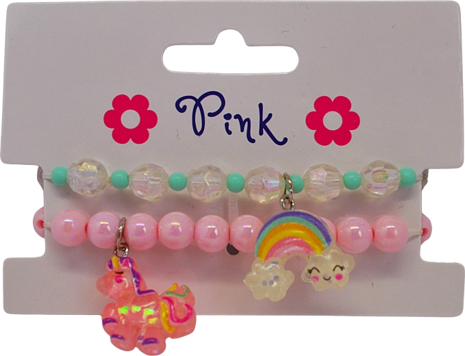 Set de bracelets pour enfants – licorne et arc-en-ciel (2 pcs)