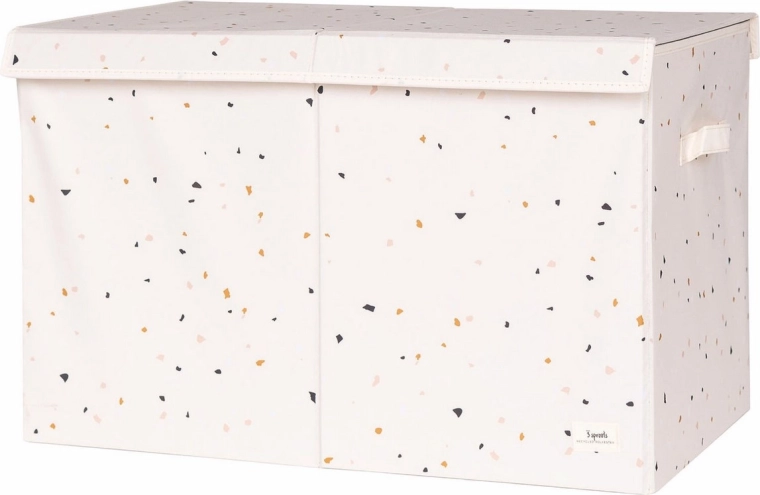 3 Sprouts coffre à jouets recycled terrazzo/cream