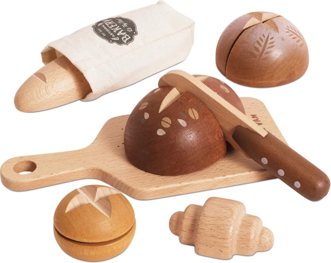 Set de pâtisseries en bois à découper avec couteau Le Toy Van