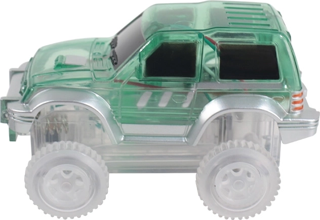 Cleverclixx voiture magnétique pour circuit de course verte (1 pièce)