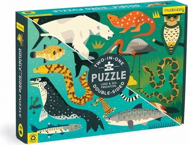 Puzzle réversible Mudpuppy Prédateurs terrestres et marins