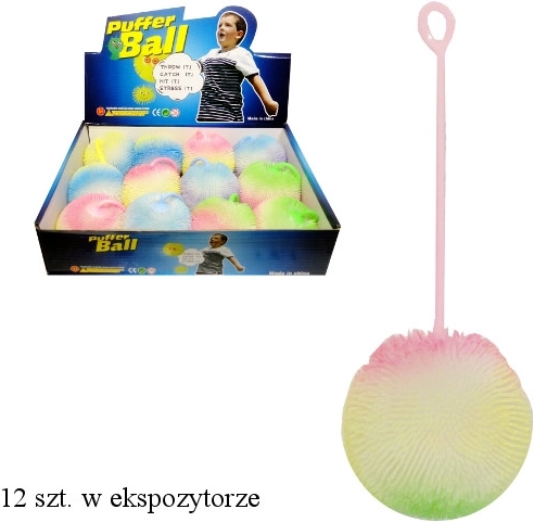 Balle antistress lumineuse avec pointes souples et poignée
