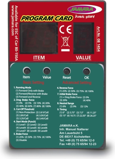 Carte de programmation pour régulateurs de vitesse Cool Running
