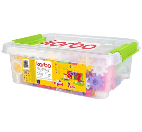 Jeu de construction KORBO EDU Pastel 370 pièces