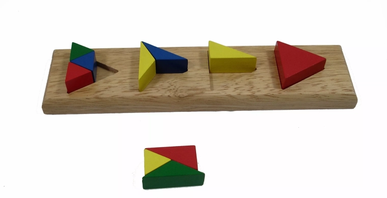 Briques triangulaires colorées