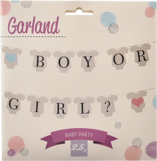 Guirlande en papier Boy/Girl 2,5 m