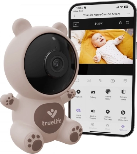 Babyphone vidéo intelligent TrueLife NannyCam S3 Smart avec Full HD et vision nocturne