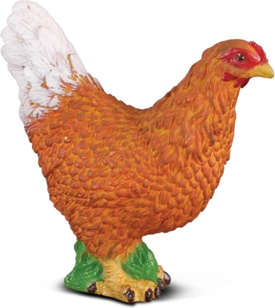 Figurine en plastique de poule Collecta