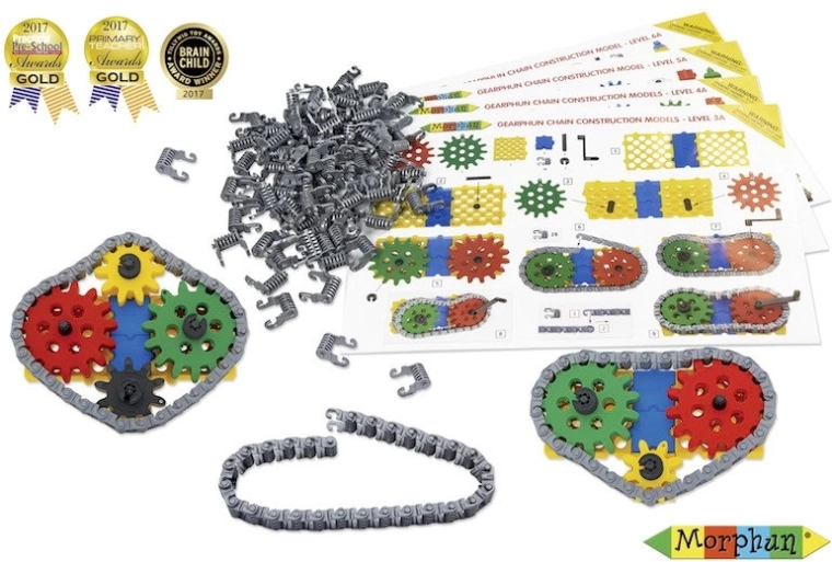 Jeu de construction à chaînes Gearphun - set complémentaire 75 pièces