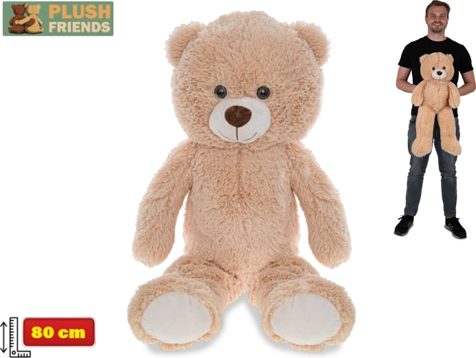 Ours en peluche Plush Friends 80 cm – brun clair