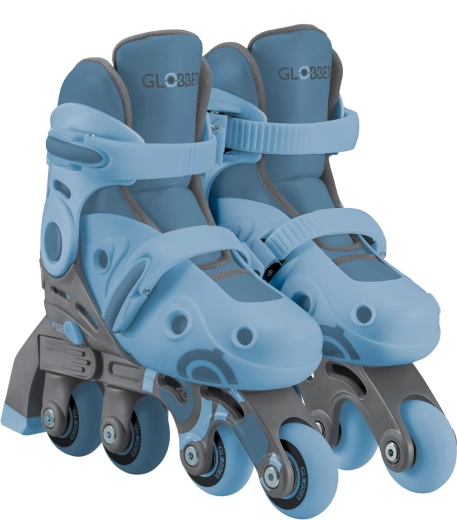 Patins à roulettes en ligne pour enfants Learning Skates 2-en-1 bleus taille 26–29