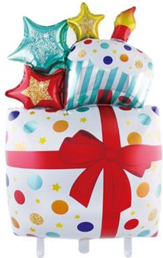 Ballon en feuille Forme Cadeau 47 × 74 cm