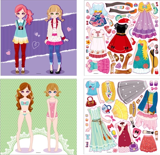 Set d’autocollants vêtements et accessoires pour enfants