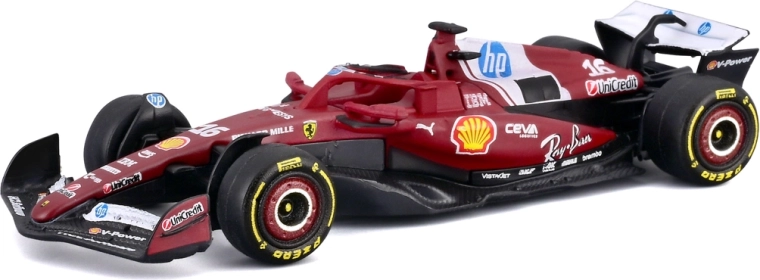 Bburago Ferrari SF-25 (2025) Charles Leclerc #16 – modèle Formule 1 1:64 sous blister