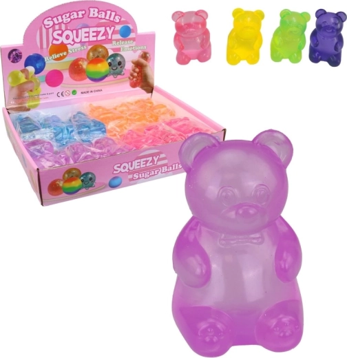 Ourson en caoutchouc à presser en boîte présentoir (12 pcs)