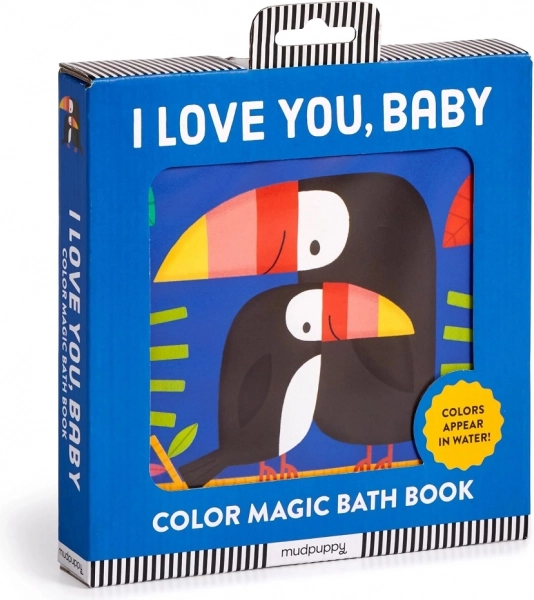 mudpuppy livre de bain magique i love you