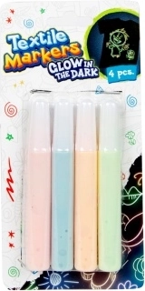 Feutres textiles phosphorescents – lot de 4