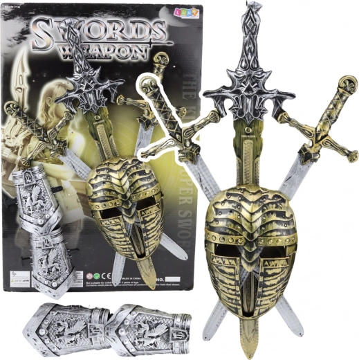 Set de chevalier avec masque et épées