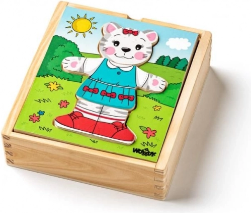 Puzzle d’habillage en bois chaton