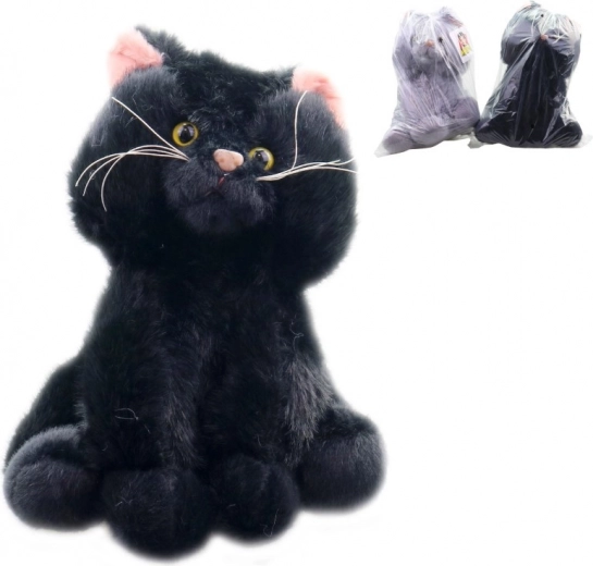 Chat en peluche assis 27 cm