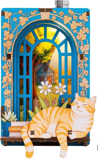 2Kids Toys Puzzle 3D en bois aimant chat dans la fenêtre - 1 pièce
