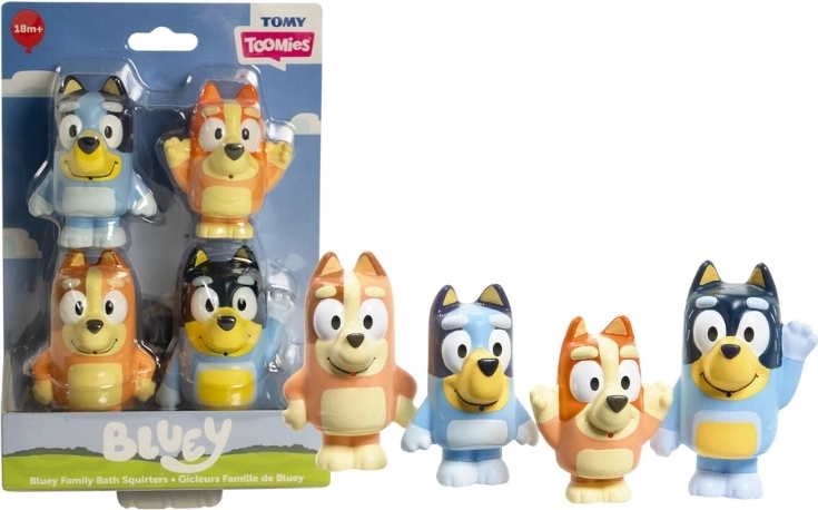 Toomies Bluey set de figurines couineuses pour le bain (4 pcs)