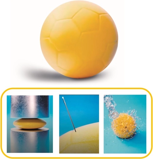 Androni ballon de sport Resistant 20 cm – jaune, ballon increvable et résistant