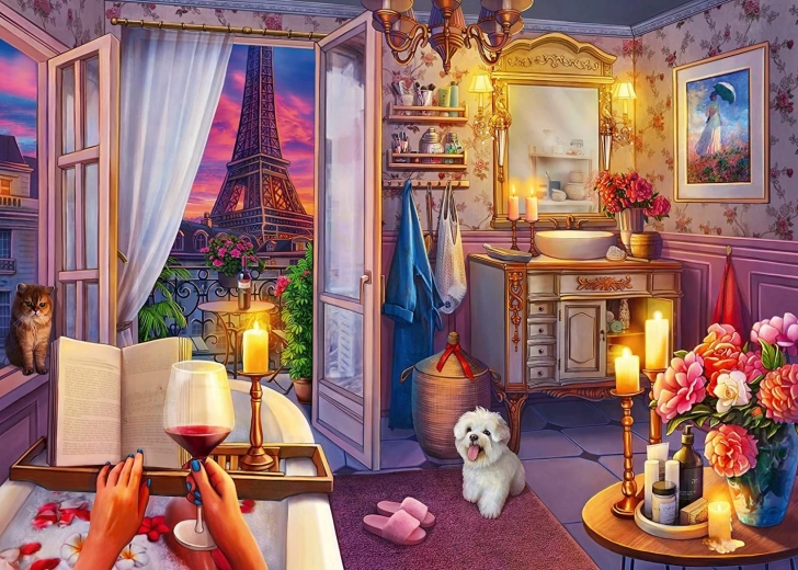RAVENSBURGER Puzzle Lieux insolites : Salle de bains à Paris XXL, 500 pièces