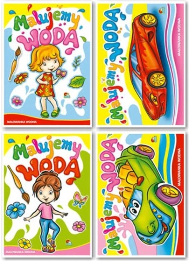 Peinture à l’eau – cahiers de coloriage pour tout-petits avec autocollants