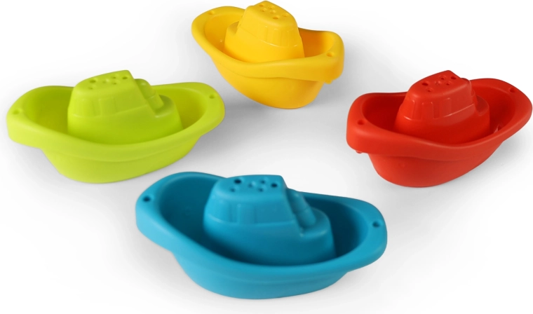 Set de bateaux en plastique pour l’eau - 4 pièces