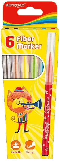 Feutres lavables Keyroad, set de 6 couleurs