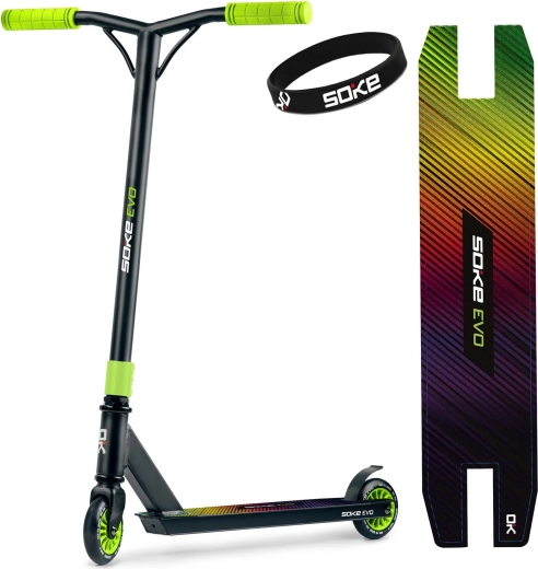 Trottinette freestyle SOKE EVO verte
