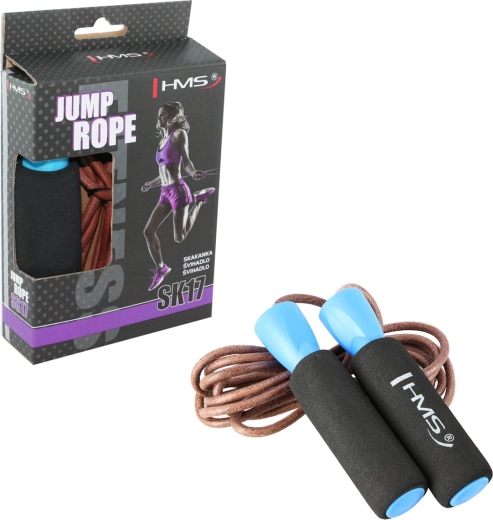 Corde à sauter avec roulements et câble en cuir HMS