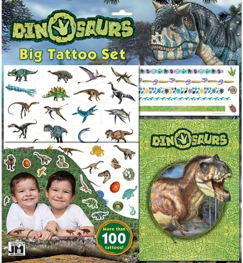 Grand set de tatouages de dinosaures