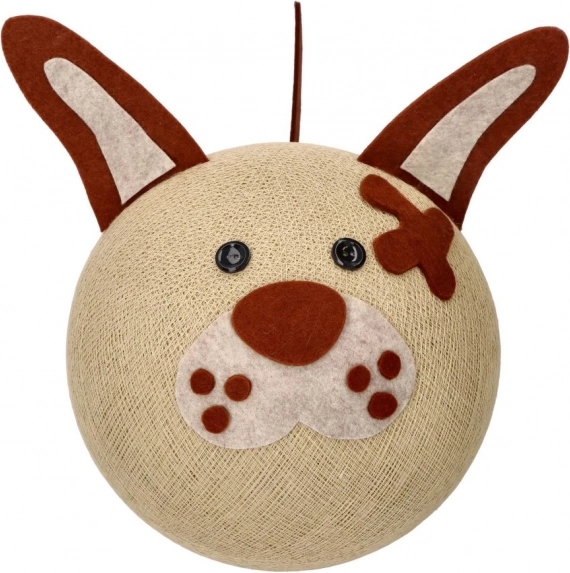 Lampe suspension enfant chien ZOO Cobo, fabrication artisanale Italie