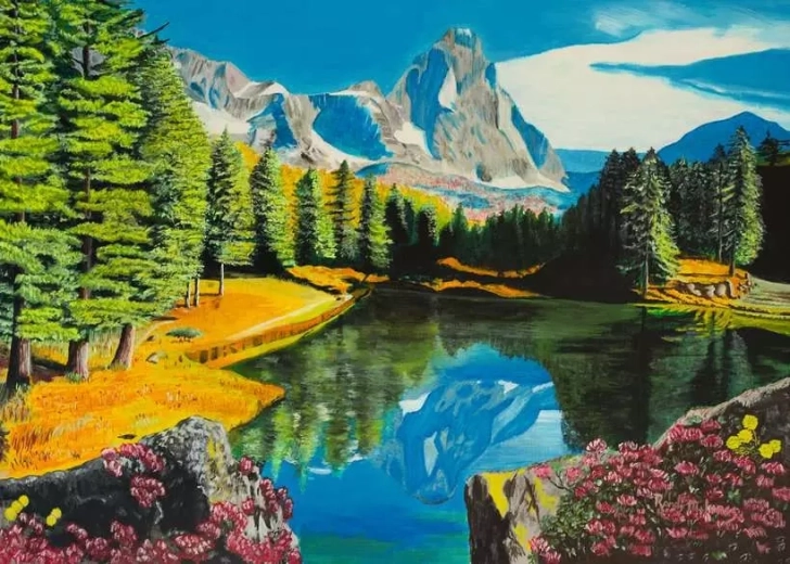 Puzzle Ravensburger Reflet de la montagne rocheuse XXL 300 pièces