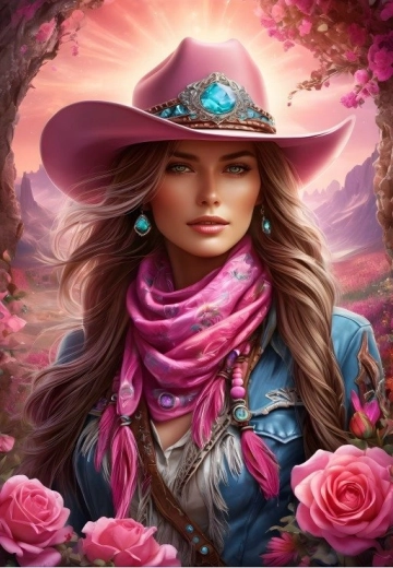 Puzzle BLUEBIRD Cowgirl rose 1000 pièces