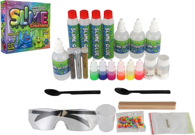 Kit de fabrication de slime phosphorescent dans une boîte