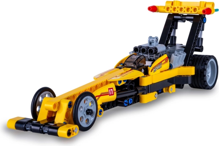 Kit de construction CaDA Drag Racing dragster jaune 1:29