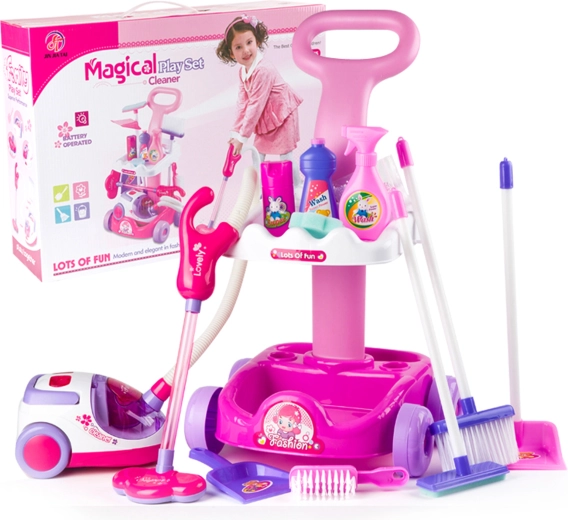 Set de ménage pour enfants avec aspirateur
