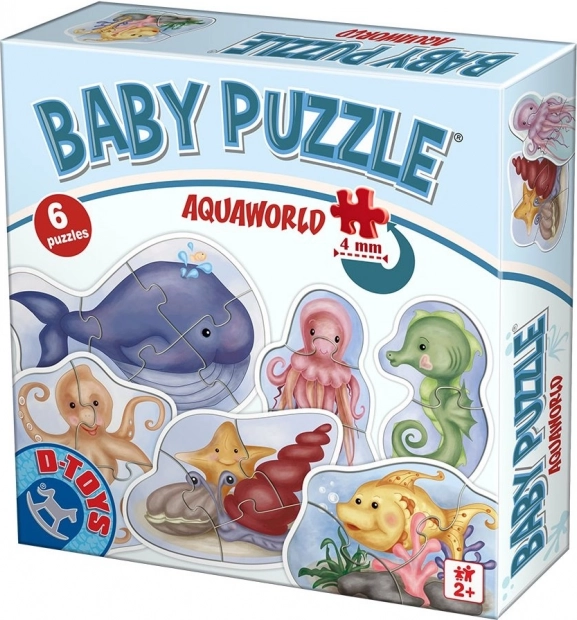 D-Toys baby puzzle Monde sous-marin 6en1 (2–5 pièces)