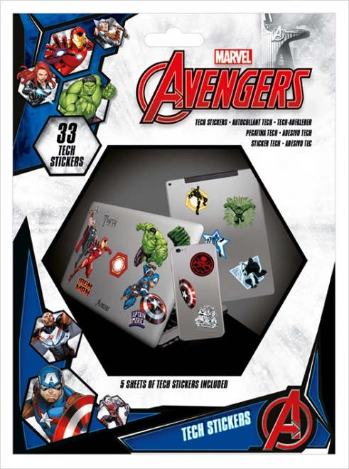 Lot d’autocollants Marvel Avengers – 33 pièces
