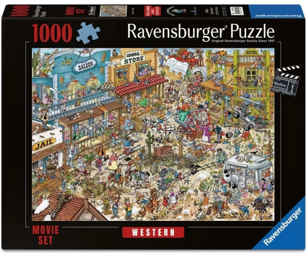 Ravensburger Puzzle set cinématographique Western 1000 pièces