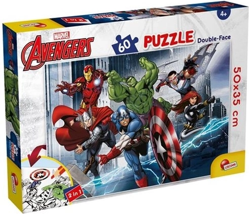 Lisciani Marvel Avengers puzzle de sol recto-verso 2-en-1 (60 pièces)