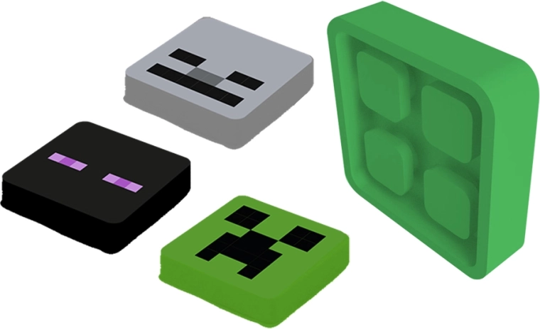 Badge Pixie Crew Minecraft avec élément réfléchissant