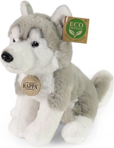 Chien Husky en peluche assis 23 cm