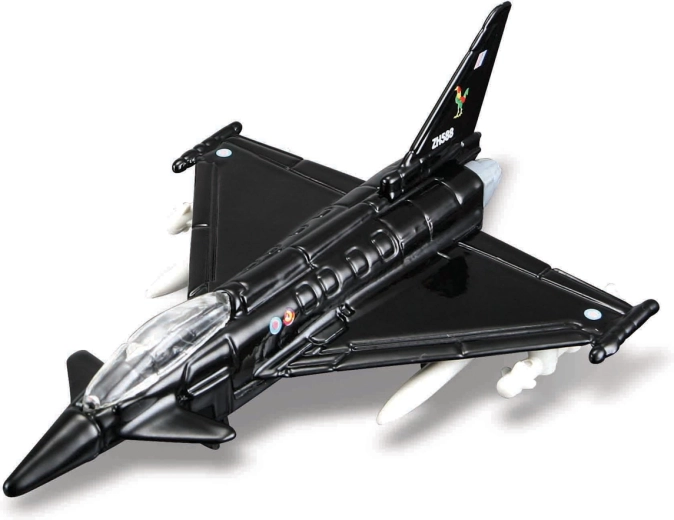 Maisto Fresh Metal Tailwinds modèle d’avion en métal EF-2000 Eurofighter noir - 1 pièce