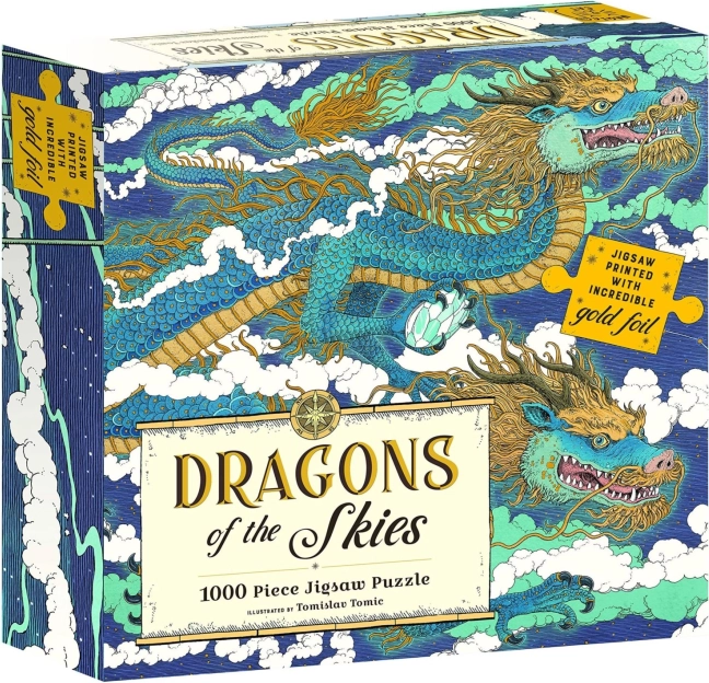 MAGIC CAT puzzle métallique dragons célestes 1000 pièces